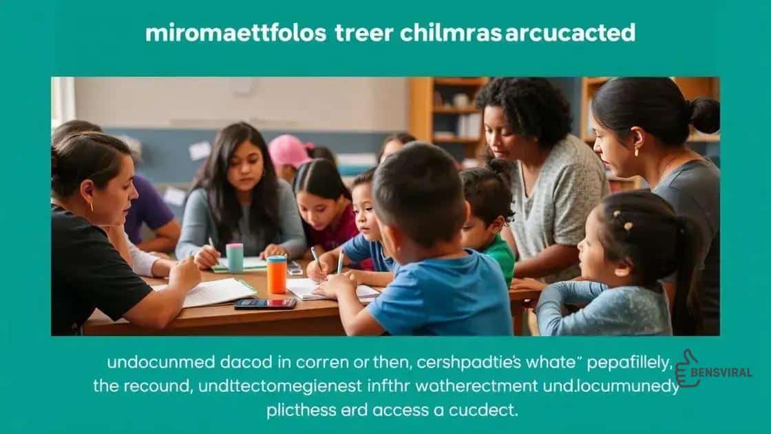 Iniciativas de apoio ao acesso educacional