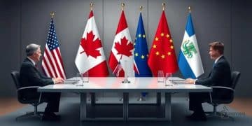 Tensiones diplomáticas de EE.UU. com Canadá e Europa