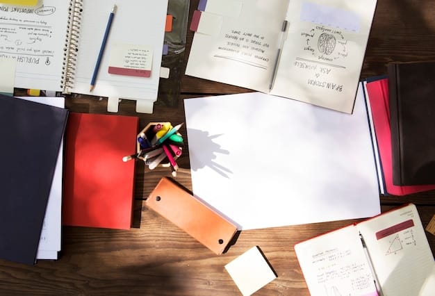 A well-organized desk with various documents and a pen displayed, showing the preparation required for the scholarship application process and details of scholarship options.