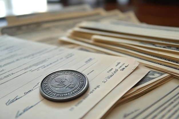 Close-up of official government document with signatures and stamps, symbolizing the legal and administrative aspects of the economic measures being enacted.