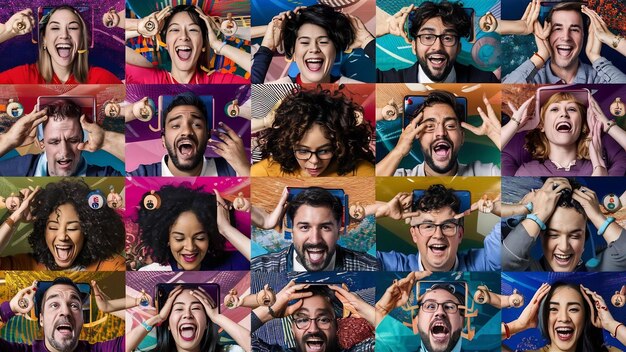 A split image showing the reactions of different social groups, with some people smiling and optimistic, while others appear concerned and skeptical, illustrating the diverse perspectives on the economic measures.