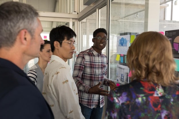 A diverse group of educators attending a workshop or seminar focused on modern teaching methodologies, interacting with each other, and taking notes. The setting is a bright, modern classroom or conference room, fostering a sense of collaboration and continuous learning.