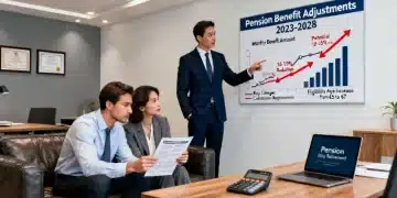 Advogado explicando novas regras de pensão por morte para um casal.