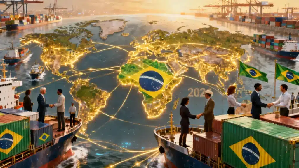Acordos Internacionais 2026: Brasil Aumenta Exportações em 18%