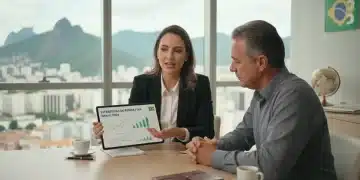 Consultor financeiro explicando investimentos em renda fixa para 2026 com a Selic a 9,75%