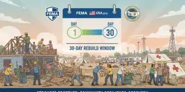 Community rebuilding after disaster with state relief symbols