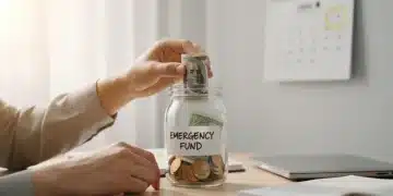 Emergency fund jar with calendar highlighting mid-2026 deadline