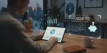 Financial planning on tablet with calendar showing 2026 savings goals