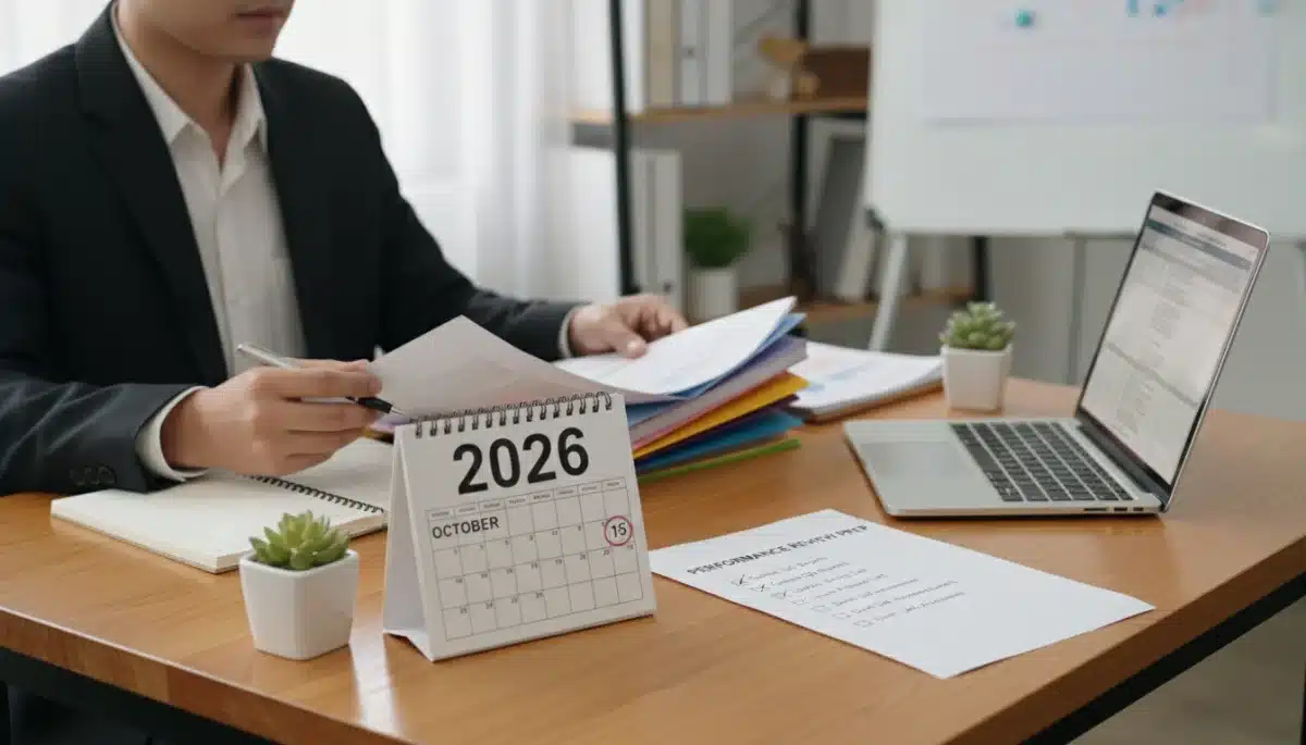 Organizing documents and notes for a 2026 performance review