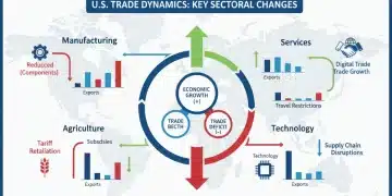 Infographic detailing sector-specific impacts of the U.S. trade deficit reduction.