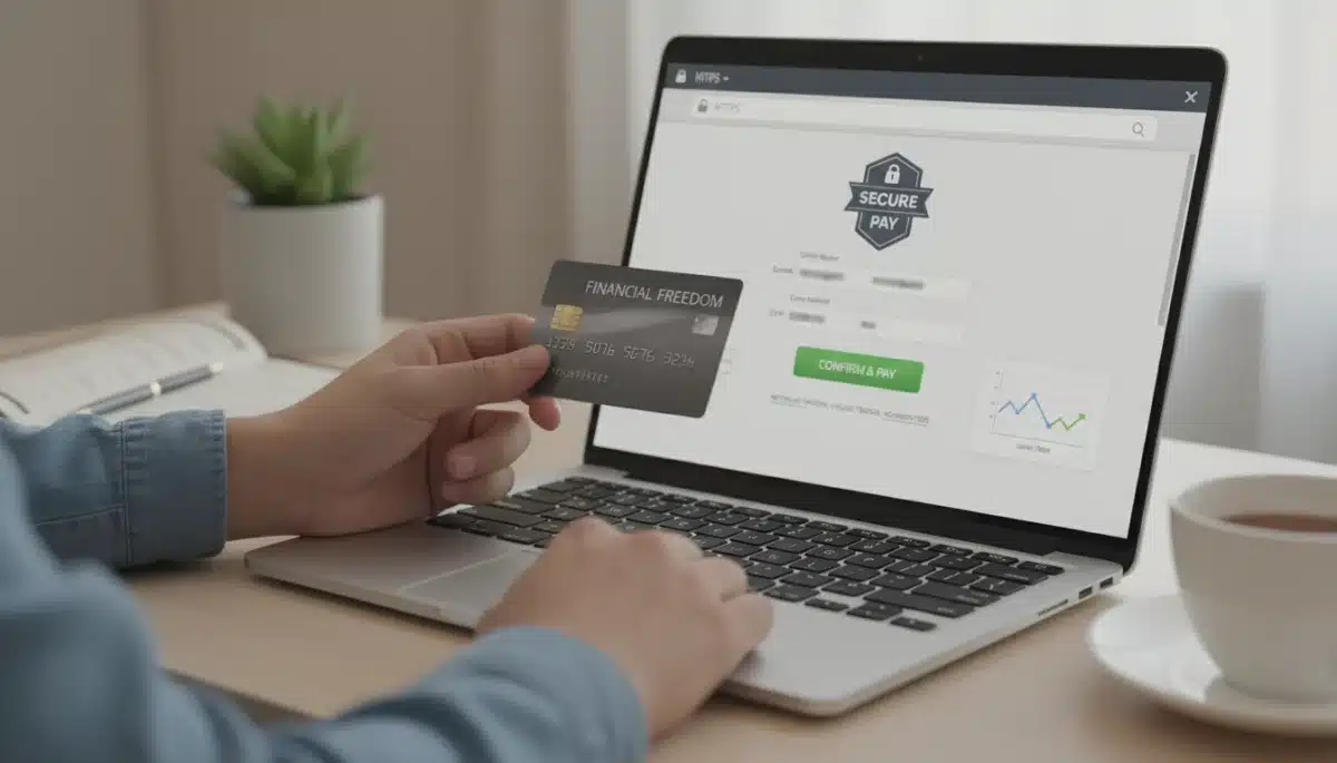 Secure online credit card payment for FICO score