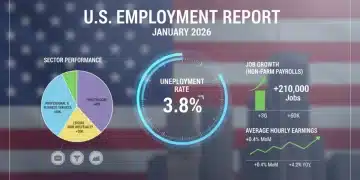 Infographic showing US employment report data for January 2026